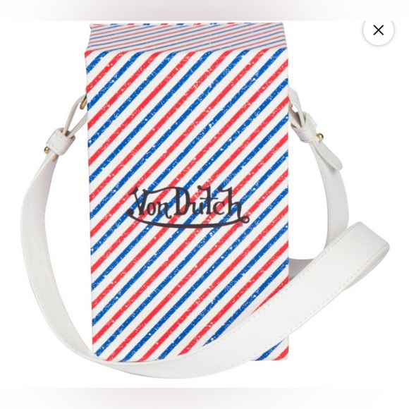 VON DUTCH UNISEX MAGNETIC CROSS-BODY VERTICAL BOX NWT - Picture 1 of 7